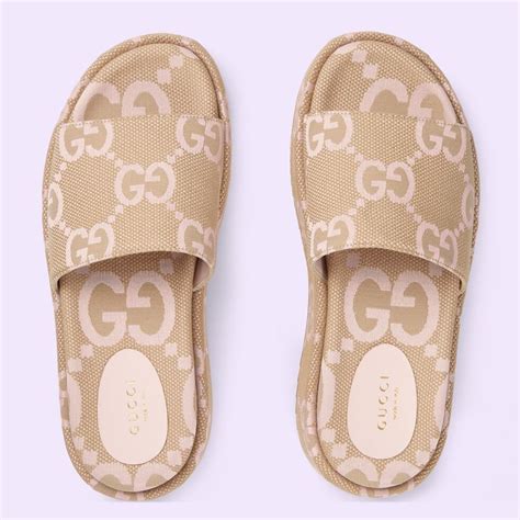 gucci jumbo gg platform slide sandal